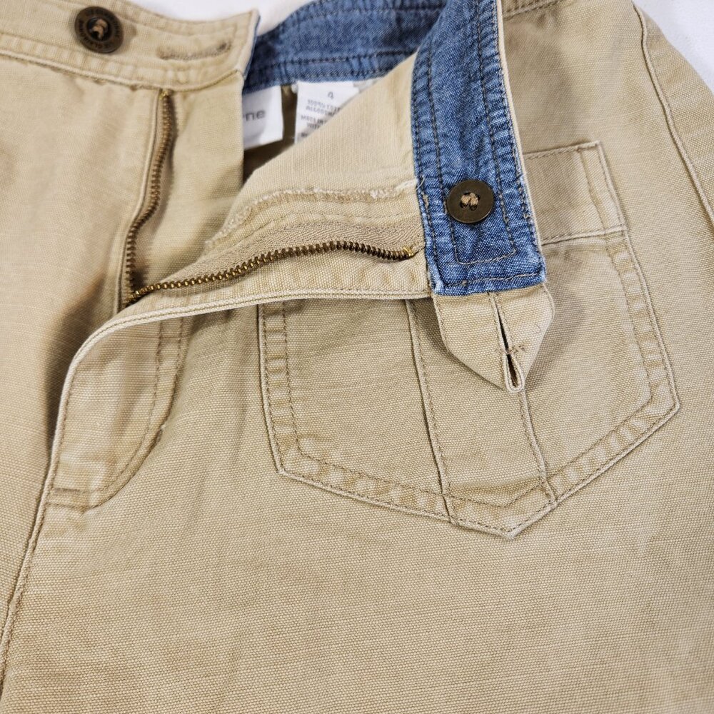 Liz Claiborne Shorts Womens Sz 4 Khaki Beige Front & Back Pockets Cotton - Picture 4 of 11